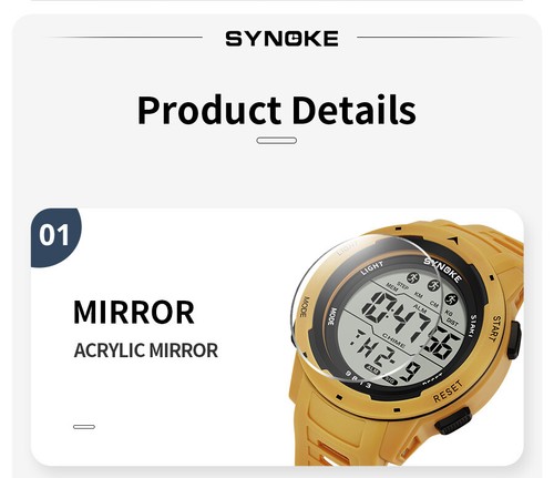 Student Fashion Sports Electronic Watch Waterproof Luminous Mountaineering Watch - Bild 15 von 22