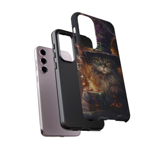 Shockproof Phone Case for Samsung Galaxy S23 S22 Ultra Plus Halloween Witch Cat - Picture 20 of 37