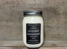 Lavender Cedarwood Essential Oil Candle | Soy Candle | $16.59 | Free Shipping