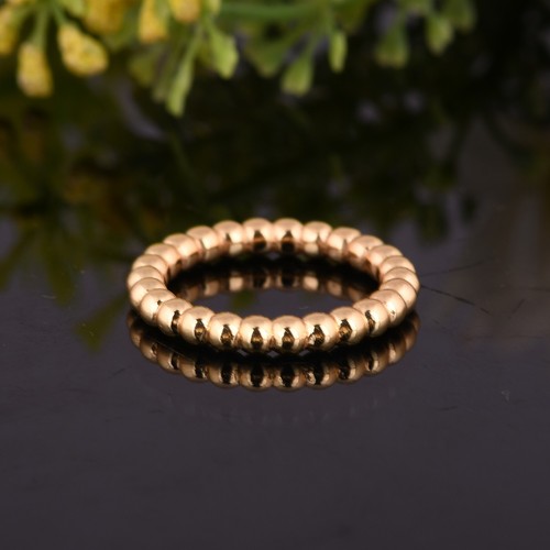 Anillos de banda punteada de latón enchapados en oro amarillo simples elegantes anillos unisex joyería - Imagen 2 de 10
