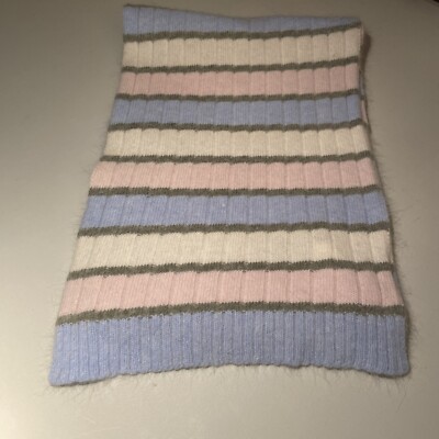 Menarys Ladies Blue/pink Fine Knit Scarf Length:150cm UK