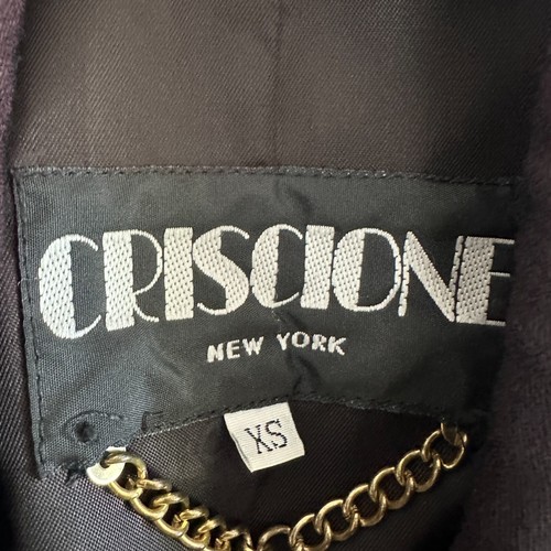 Criscione Black Blazer Womens XS Gold Studded Rhinestones Embellished Bedazzled - Picture 11 of 17