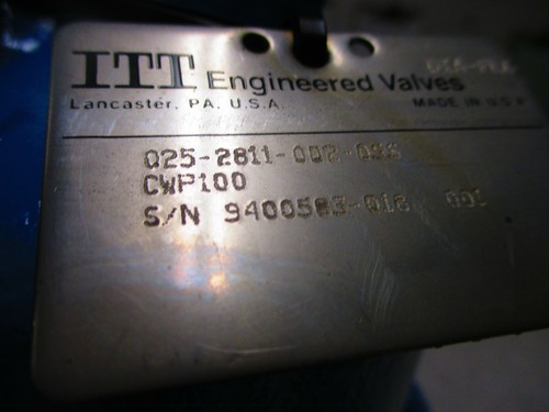 Diaphragm Valve Straight-Way Body ITT DIAFLO 2-1/2" Flanged Iron Body 100psi CWP - Picture 8 of 9