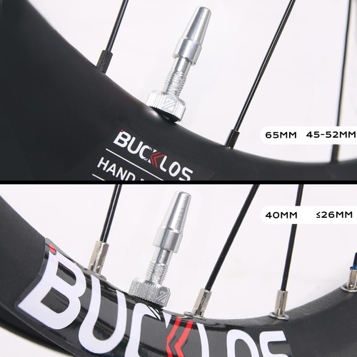 Bucklos MTB Rennrad Presta Ventilschaft Tubeless Laufrad 40/44/55/60/65/80/100 mm - Bild 21 von 45