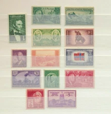 USA Mint Starter Collection 13 Different Mint NH Vintage Commemorative Stamps 