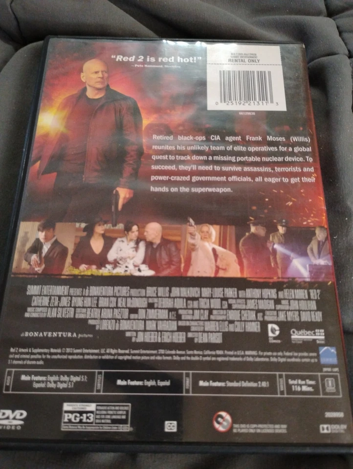 Red 2 (Rental Only) - DVD - Includes Case & Cover Art - Image 2 of 4