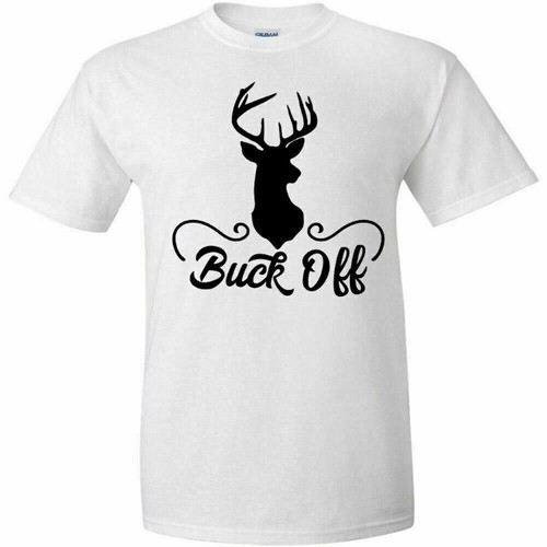 Buck Off Hunting Black Logo T Shirt Deer Hunter Blind Shotgun Rifle Antlers NEW - Bild 13 von 14