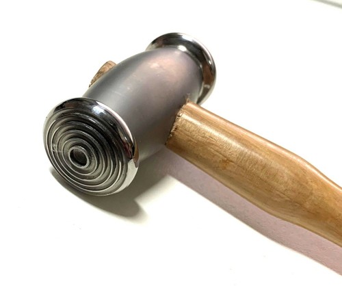 Pins & Rings Texturing Hammer pattern Wooden Handle Shaping Design Tool - Picture 2 of 3