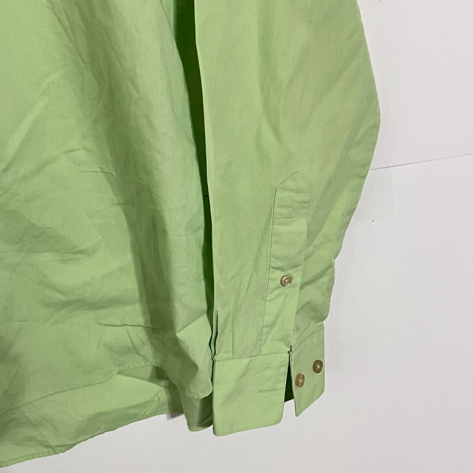 Pierre Cardin Mens Shirt Size M 15-15.5 34/35 Lime Green Slim Fit Long Sleeve - Image 4 of 4