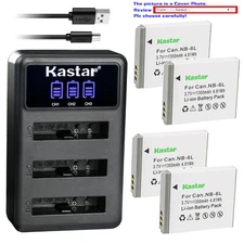 Kastar Battery Triple Charger for Canon NB-6L NB-6LH CB-2LY Canon PowerShot D10
