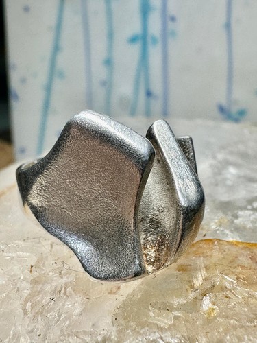 Lapponia ring Brutalist band size 5 sterling silver women Finland - Picture 11 of 11