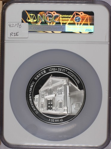 2020 Macau Silber 5 oz Lunar 100 P Rat Colorized Gemstone NGCPF70 Ultra Cam Rare - Bild 2 von 4