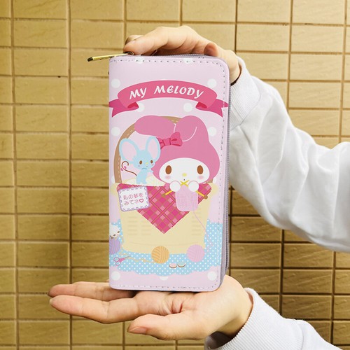 Portafoglio donna My Melody borsetta carino braccialetto continentale parete cartone animato lungo muro - Foto 29 di 36