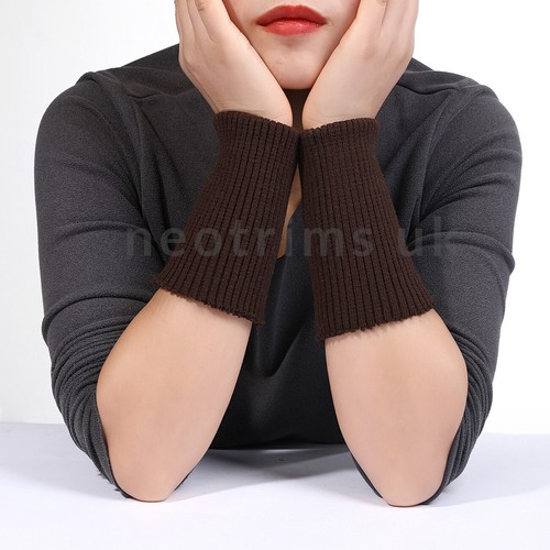 Knit Rib Cuff Stretch Ribbed Fabric Cuffing Trim Revamp Clothing Jacket 1 Pair - Picture 18 of 92