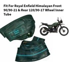 Tube intérieur de roue avant 90/90-21 et arrière 120/90-17 Royal Enfield Himalayan.