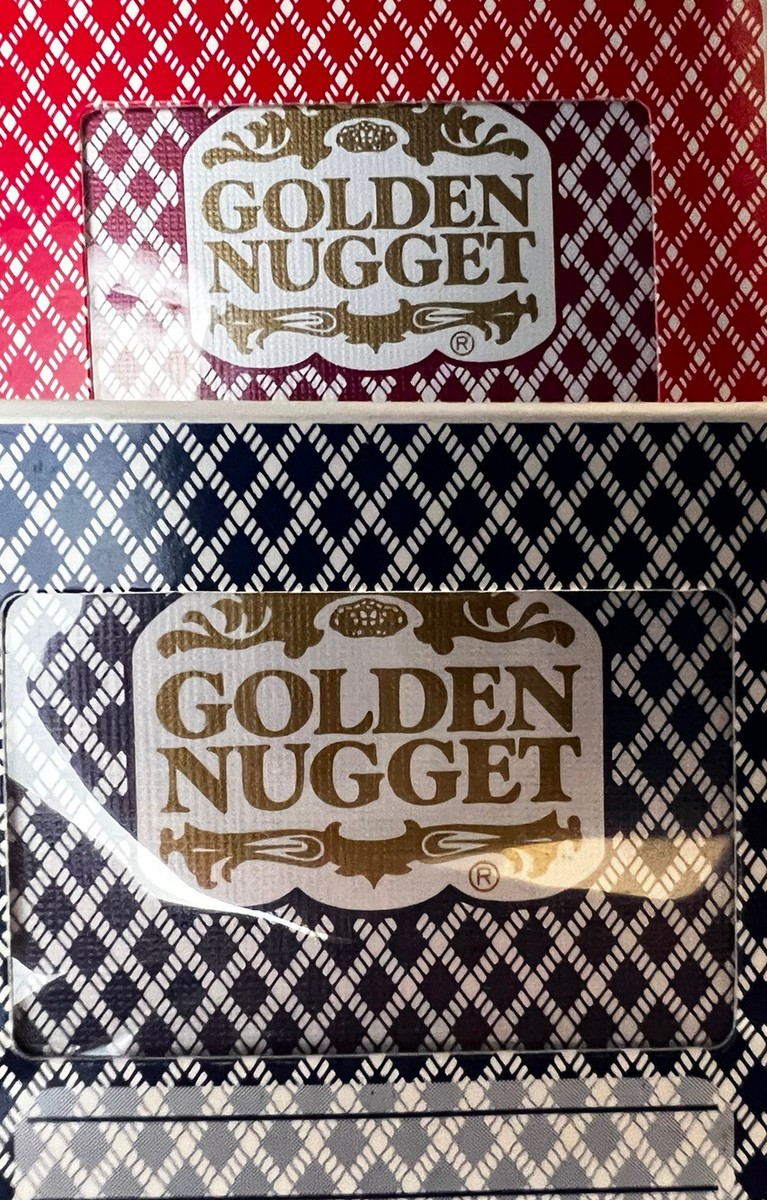 【vintage】GOLDEN NUGGET RED Vintage GOLDEN NUGGET Las Vegas Playing Cards. 1 Red & 1 Blue Deck