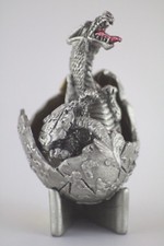 6.7cm PEWTER DRAGON HATCHING from EGG - FANTASY - MYTHIC - MAGIC - DRAGON GIFT