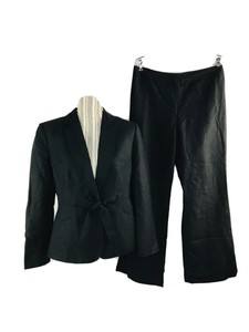 white linen pantsuit