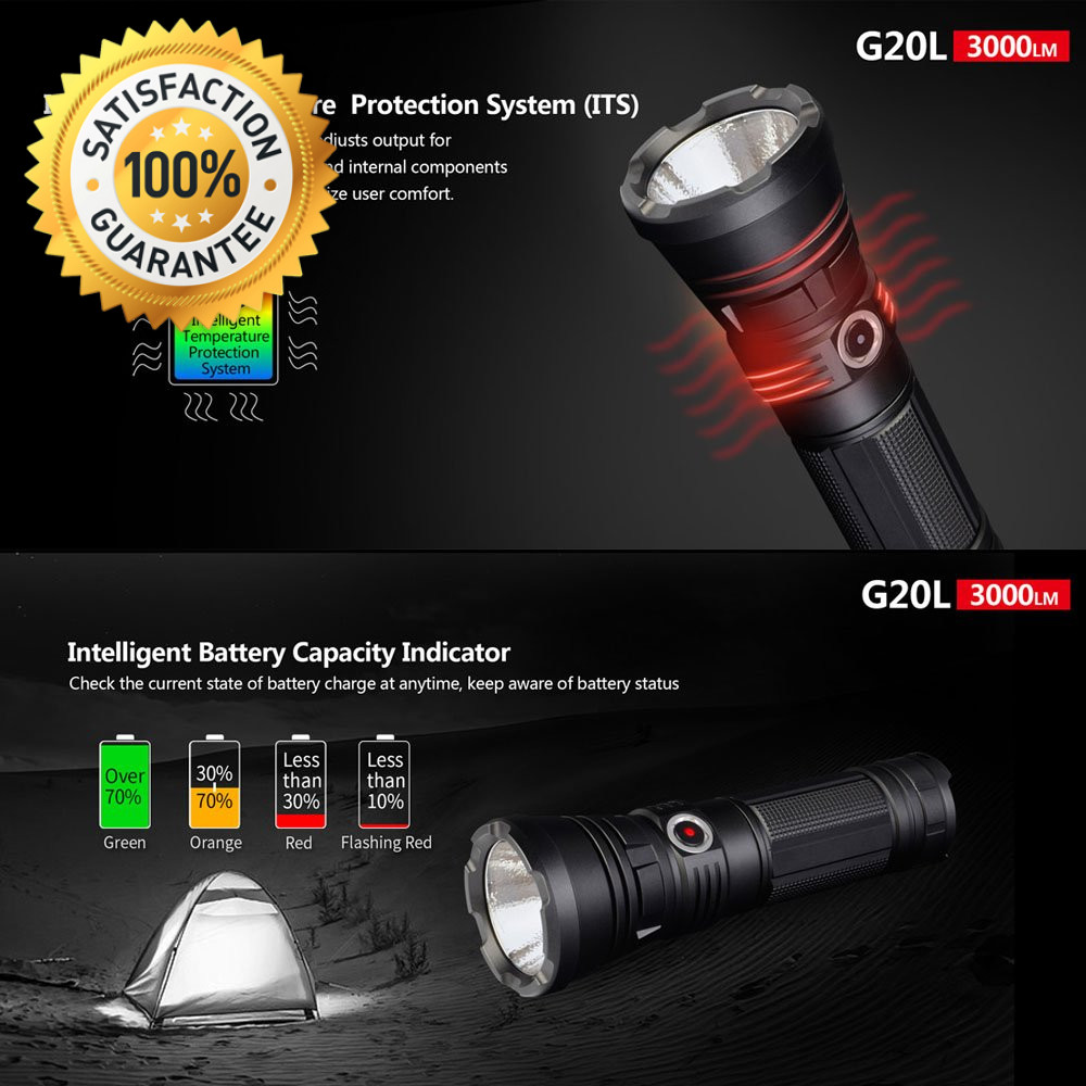 Klarus G20L 3000 Torch 3000 G20L Lumen CREE XHP70.2 P2 LED Super Bright Torches USB... 13909f Klarus G20L 3000 Torch 3000 G20L Lumen CREE XHP70.2 P2 LED Super Bright Torches USB... 13909f