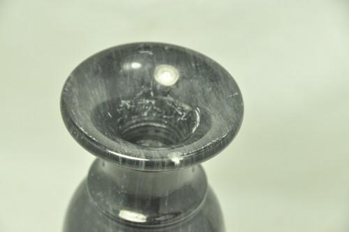 Hand Carved and Etched Marble Stone Vase - Hawaii Mountain Scene - AS IS - Picture 7 of 9
