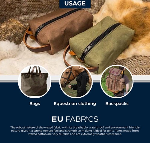 ALGODÓN LONA TELA DE CERA CAMUFLAJE Piel de aceite marino Chaqueta Ropa Vestido - Imagen 5 de 5