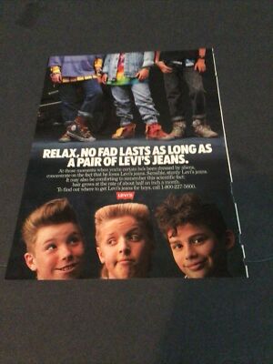 Levi s Jeans Ad Magazine Clipping Kids Clothes