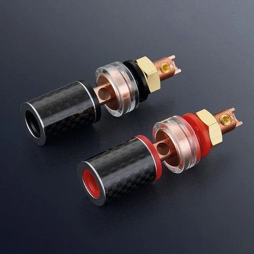 4 pz Viborg BP604 terminale altoparlante HIFI post rilegatura puro rame fibra di carbonio - Foto 6 di 6