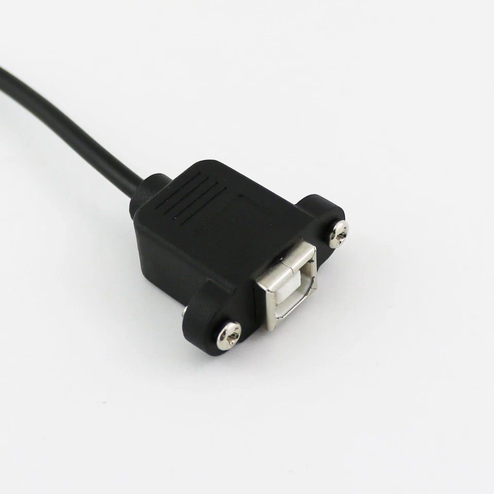 Micro USB 5 Pin Male to USB 2.0 B Female Socket Printer Panel Mount Cable 50cm - Image 4 of 4
