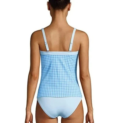 Tankini para mujer Lands' End correa extraíble talla 6 alto $120 Z299 - Imagen 2 de 4