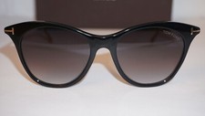 TOM FORD New Sunglasses MICAELA Black Gold Grey Gradient TF662 01B 53 17 145