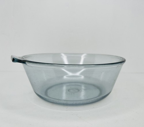Pyrex Flameware hellblau getönt Glas 833-B Kochgeschirr Vintage Schüssel Kochtopf LESEN - Bild 2 von 7