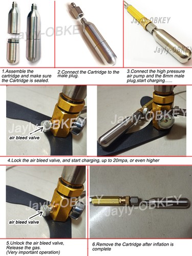 Quick Adapter for Inflating Refillable Cartridges Capsule Inflatable Diving Tank - Picture 10 of 14