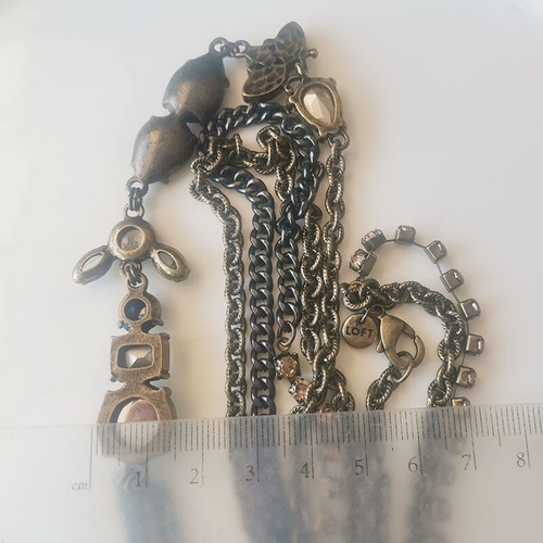 32" Loft Acrylic Glass Single Strand Necklace Gift Vintage Women Party Jewelry - Picture 3 of 3