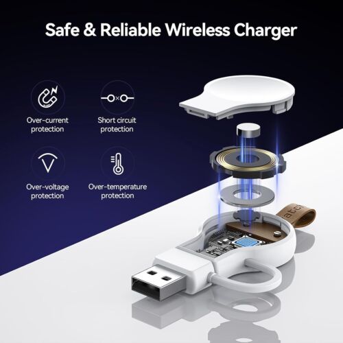 Charger for Watch Magnetic USB C&USB A Portable Wireless iWatch Charger - Photo 24 sur 24