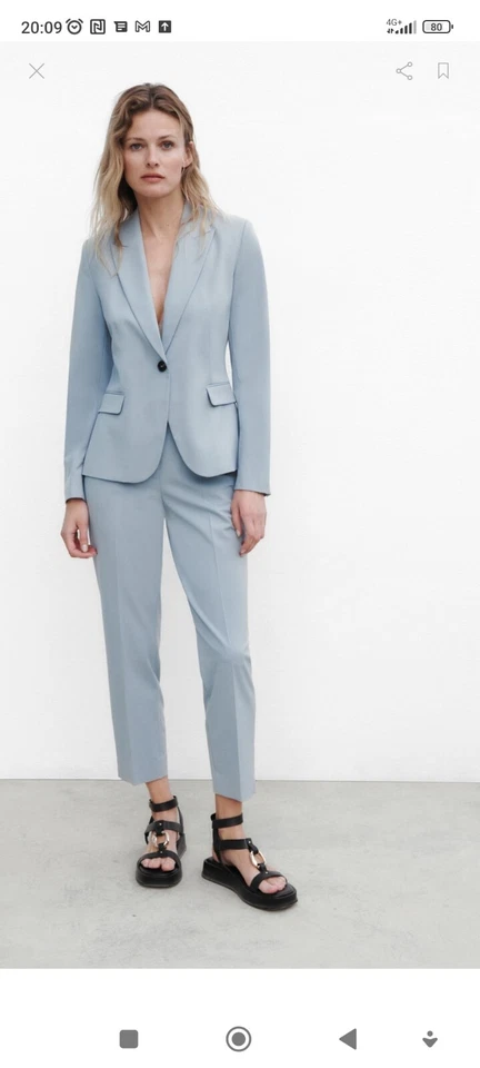 Blazer Color Azul Talla XL Nuevo A Estrenar Con Etiqueta Talla XL Mujer Zara - Imagen 3 de 3