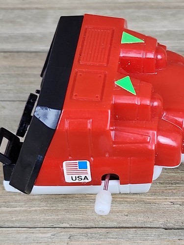 Vintage Aufzieh Arcade Spiel funktionierend Raumschiff rot weiß mit Aufklebern - Bild 12 von 17