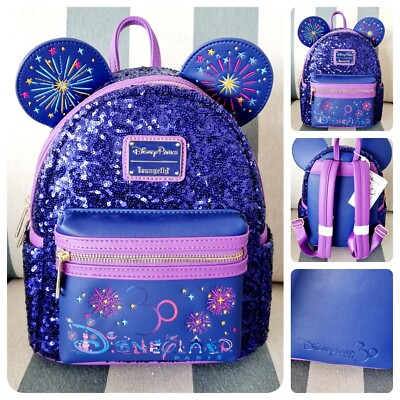 Loungefly Disney Parks 30th Anniversary Sequin Rucksack   Backpack   NEU