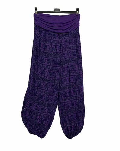 Algodón Lagenlook Estampado de Elefante Ali baba Informal Yoga Entrenamiento Baile Pantalones Holgados - Imagen 44 de 114