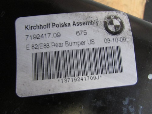 08-13 BMW 128i 135i 1 Series E82 E88 Coupe OEM Rear Bumper Reinforcement Bar - Picture 7 of 9