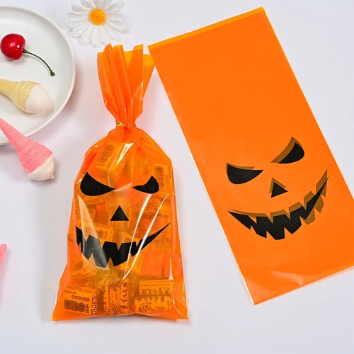 100X Halloween Süßigkeit Tüten Cellophan Geschenktüten mit Bindestreifen - Bild 11 von 18