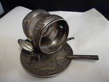 BUTTERFLY & FAN FIGURAL NAPKIN RING # 209  BY MERIDEN B. COMPANY VICTORIAN