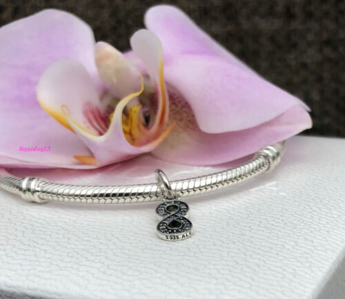 Dije de Pandora Símbolo del Infinito, Pulsera Colgante de Cuentas, Totalmente Nuevo, #791351CZ - Imagen 2 de 4