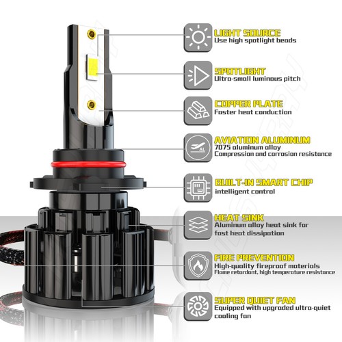 4x HB3 9005 + H11 LED Headlight High Low beam 6000K For Toyota RAV 4 2005-2012 - Picture 8 of 12