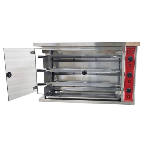 USED! 220V 3-Roll CommercialElectric Chicken Rotisserie Machine BBQ Roaster Oven - Picture 10 of 23
