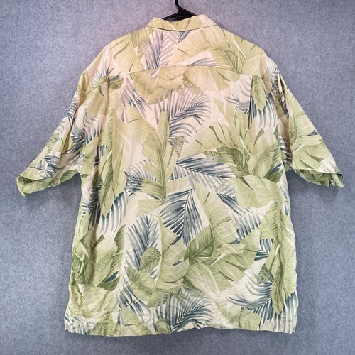 Tommy Bahama Hawaiian Shirt Men’s XL Green Palm Tree Floral Silk Button Down - Picture 7 of 12