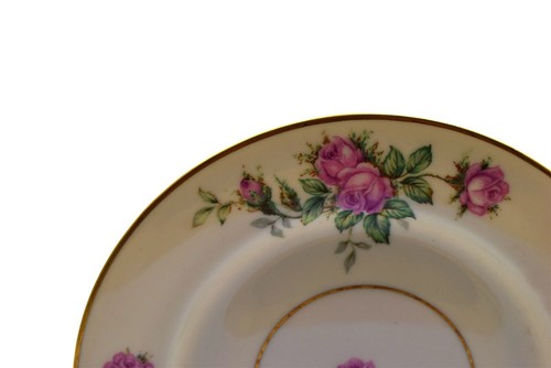Royal Cathay Classic Rose Ivory Pink Roses Salad Plate - Picture 2 of 3