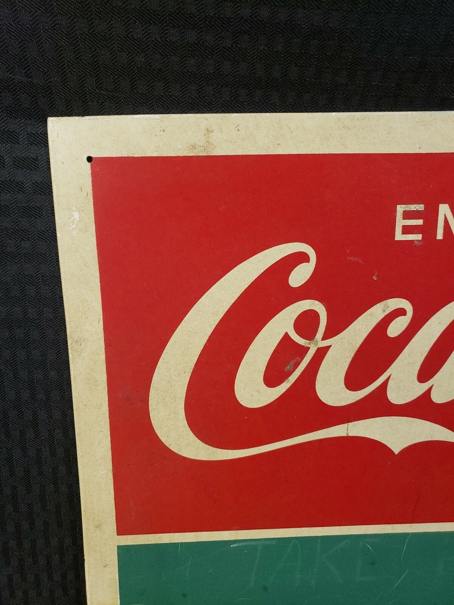 Vintage Enjoy Coca Cola Metal Chalkboard Green Original | eBay
