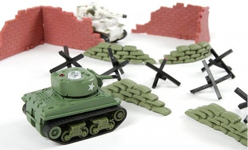 Coppia di carri armati R/C (M4 Sherman e German Tiger 1) scala 1:48 Ifrarossi - Foto 3 di 8