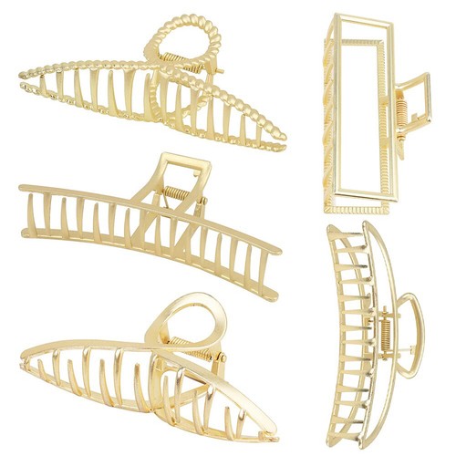 US 5-10 Pack Metal Jumbo Hair Claw Clip Large Strong Hold for Thick Hair Nonslip - Picture 42 of 49