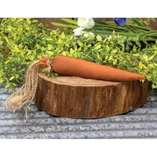 Primitive Country-Farmhouse-Cottage-Fabric & Jute Carrot-Set Of 3-FREE SHIPPING